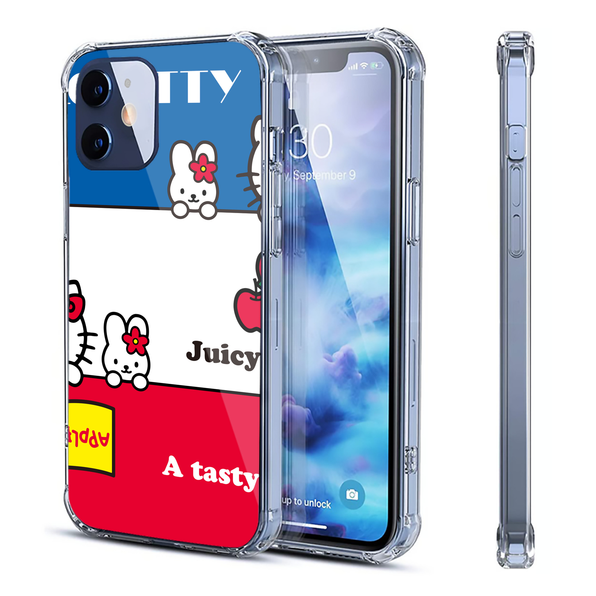 （画像用） Hello Kitty ハローキティ 【iPhone 12シリーズ対応】透明スマホケース（クリアソフトケース）